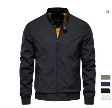 Zwarte bomber baseball Jas voor in de Herfst periode, Nieuw beschikbaar voor biedingen