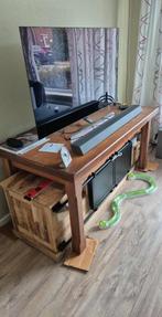 Massief Eiken Houten Tafel, Ophalen, Gebruikt, 100 tot 150 cm, Minder dan 100 cm