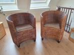 2 rotan kuipstoelen te koop, Huis en Inrichting, Stoelen, Ophalen of Verzenden