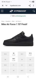 Nieuwe Nike Air Force 1 Zwart - Maat 38.5, Zwart, Nike, Nieuw, Ophalen of Verzenden