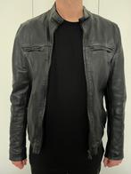 Superdry The Comp JKT - Leather biker jacket - Maat L, Maat 52/54 (L), Zwart, Ophalen of Verzenden, Zo goed als nieuw