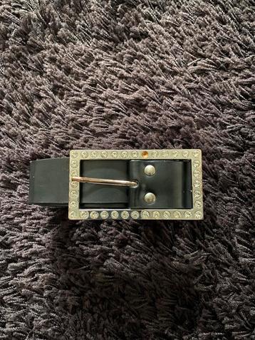H&M riem zwart leer, 4 cm breed, zo goed als nieuw beschikbaar voor biedingen