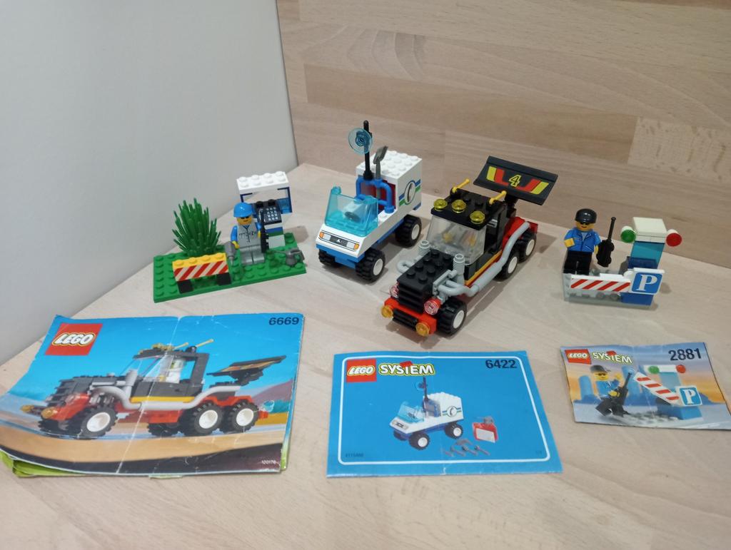 Lego vrachtwagen telefooncel parkeerwacht 6669 6422 2881, Ophalen of Verzenden, Gebruikt, Lego