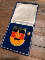 Reichsbund plakkette goud in etui/doos, Ophalen of Verzenden, Landmacht, Nederland