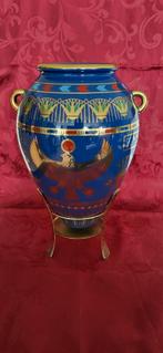 Franklin-mint Porcelein Egyptian Falcon 23kt.verguld, Antiek en Kunst, Ophalen of Verzenden