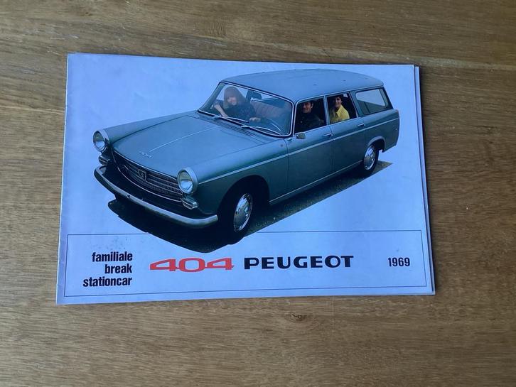 Peugeot 404 Break Familiale - brochure 1969, Boeken, Auto's | Folders en Tijdschriften, Zo goed als nieuw, Ophalen of Verzenden