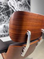 Designer Lounge fauteuil en ottomaan, echt leer, Nieuw, Ophalen of Verzenden, 75 tot 100 cm, Bauhaus, Classic