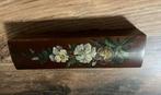 Antieke houten doosje beschilderd met bloemen, Antiek en Kunst, Ophalen of Verzenden