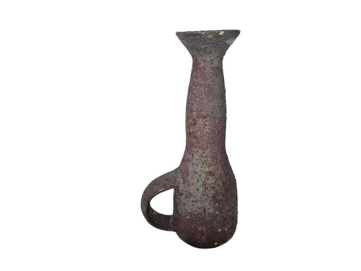 Mobach keramiek - oorvaas - pokdalig - roodbruin - 1950-1965, Antiek en Kunst, Antiek | Keramiek en Aardewerk, Ophalen of Verzenden