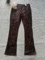 NİEUW, zwarte flared pantalon met gouden glitters, Twoday, L, Twoday, Overige kleuren, Maat 42/44 (L), Nieuw