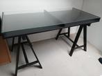Ikea tafel glas op schagen, Ophalen, Zo goed als nieuw, 130 tot 150 cm