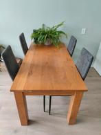 Massief eikenhouten eettafel, Huis en Inrichting, Ophalen, Gebruikt, Eikenhout, 50 tot 100 cm