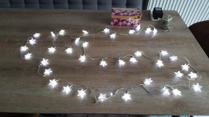 40 sterren led verlichting knipperende lampjes kerst deco, Diversen, Kerst, Gebruikt, Ophalen of Verzenden