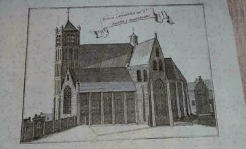 02 / Middelburg de Kathedraal   Ets 18e Eeuw beschikbaar voor biedingen