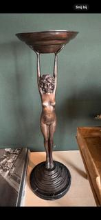 Prachtig groot gesigneerd bronzen beeld van Auguste Moreau, Ophalen of Verzenden, Brons