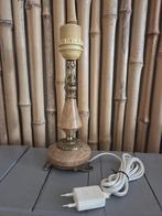 Vintage lamp onyx stenen voet, Ophalen of Verzenden, Zo goed als nieuw