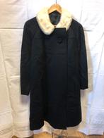 Prachtige vintage jas met vaste bontkraag in nieuwstaat, Ophalen of Verzenden