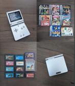 Gameboy Advance SP zilver inclusief spellen en oplader, Spelcomputers en Games, Spelcomputers | Nintendo Game Boy, Game Boy Advance SP