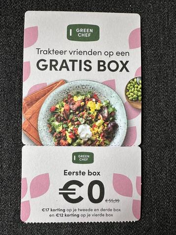 Gratis box voor 2 (3 maaltijden) van GreenChef t.w.v 50 euro