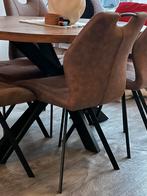 2 Leenbakker eetkamerstoelen cognac, Ophalen, Zo goed als nieuw, 4 tot 6 stoelen