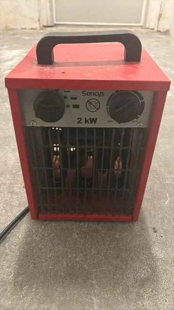 Bouwkachel / Elektrische Verwarming – 2 kW – Rood beschikbaar voor biedingen