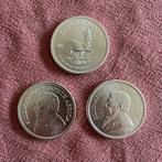 3 Zilveren Krugerrand Munten - 1 troy ounce, Postzegels en Munten, Edelmetalen en Baren, Ophalen of Verzenden, Zilver