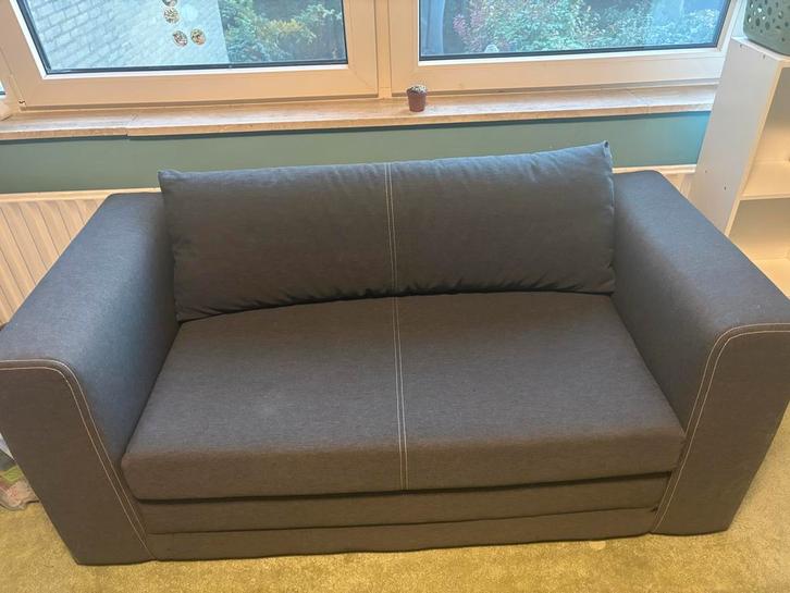 Ikea Askerby Slaapbank - Grijs, Huis en Inrichting, Banken | Sofa's en Chaises Longues, Gebruikt, Tweepersoons, 150 tot 200 cm