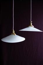 Luna vintage set pedant lamps, Huis en Inrichting, Lampen | Hanglampen, 50 tot 75 cm, Vintage, Ophalen of Verzenden, Zo goed als nieuw