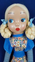 Antieke papier-maché pop strovulling 70 cm. jaren 50/60. 5B1, Verzamelen, Poppen, Tweedehands verkoop, Tweedehands verkoop, Gebruikt