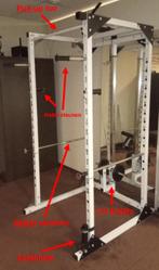 power rack / power cage + plate wall, Ophalen, Zo goed als nieuw, Benen, Overige typen