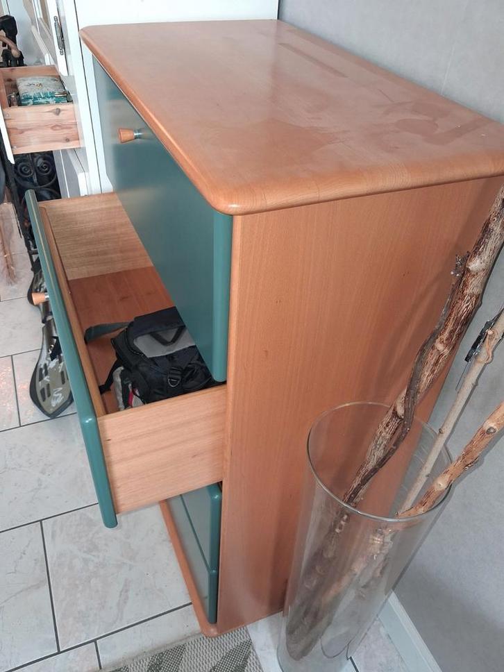 Gratis Hülsta Bed + Ladekast & Nachtkastjes, Huis en Inrichting, Slaapkamer | Bedden, Gebruikt, Tweepersoons, 140 cm, Hout, Ophalen