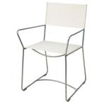 Eetkamerstoel Högalt Ikea beige chroom, Huis en Inrichting, Stoelen, Ophalen, Overige kleuren, Zo goed als nieuw, Metaal