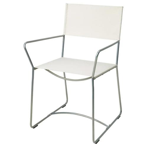 Eetkamerstoel Högalt Ikea beige chroom, Huis en Inrichting, Stoelen, Zo goed als nieuw, Eén, Metaal, Stof, Overige kleuren, Ophalen