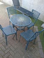 Bistro set aluminium geleefd, Ophalen of Verzenden, Aluminium, 2 zitplaatsen