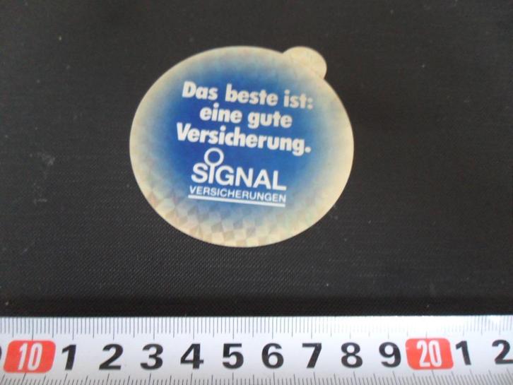 sticker SIGNAL Das beste ist: eine gute Versicherung, Verzamelen, Stickers, Zo goed als nieuw, Bedrijf of Vereniging, Ophalen