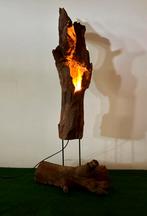 Lamp gemaakt van houten stronk op pinnen, Ophalen, Nieuw, Metaal, 75 cm of meer