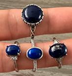 Lapis lazuli ringen 925 zilver verstelbaar, Ophalen of Verzenden, Nieuw