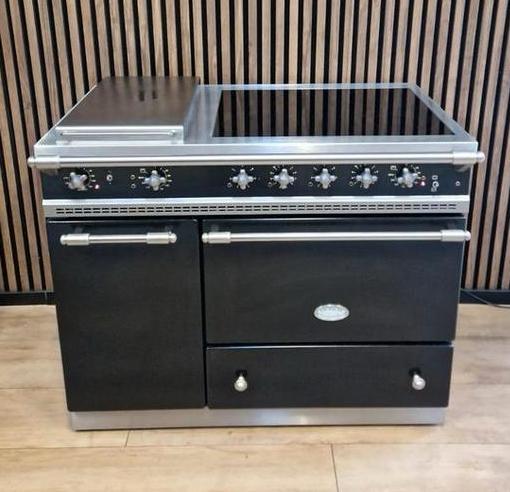 Professionele Lacanche zwart chroom 110 cm (Gratis bezorgen), Witgoed en Apparatuur, Fornuizen, Zo goed als nieuw, Vrijstaand