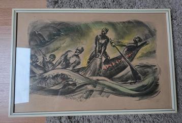 Lijst lithografie van Maurice Fiévet  beschikbaar voor biedingen