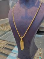 14k Koningsketting met Kogelhanger, Nieuw, Ophalen of Verzenden, Met edelsteen, Goud