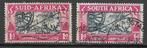 Zuid Afrika 1938 Voortrekkers variatie SACC 79a 3e spijker, Verzenden, Zuid-Afrika, Gestempeld