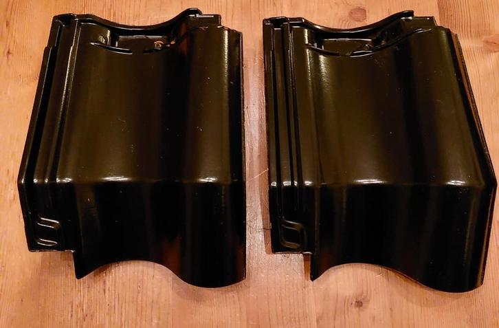 knikpan mat zwart verglaasd koramic, Doe-het-zelf en Verbouw, Dakpannen en Dakbedekking, Nieuw, Dakpannen, Steen of Klei, Zwart