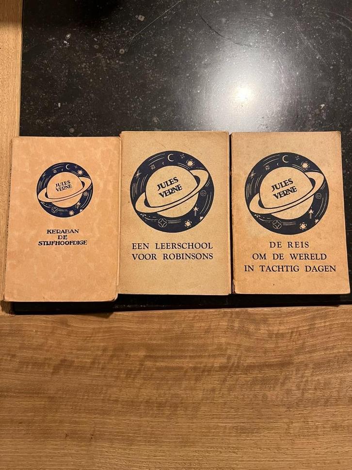 Vintage boekjes Jules Verne: De reis om de wereld in 80 dage, Boeken, Avontuur en Actie, Gelezen, Ophalen of Verzenden