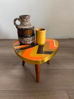 Van HARTOG DESIGN 70’s decor handgeschilderd plantentafeltje, Ophalen of Verzenden, Huis en Inrichting