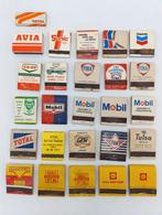 Vintage Matchbox, Matchbook, Benzine/Olie: Shell, Fina,Mobil, Ophalen of Verzenden, Zo goed als nieuw, Auto's