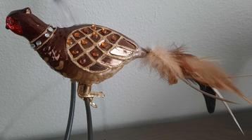 glazen fazant op clip 12 cm beschikbaar voor biedingen