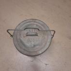 Vintage aluminium vuilnisemmer te koop, Ophalen, Gebruikt, 50 tot 75 cm, 20 tot 30 liter