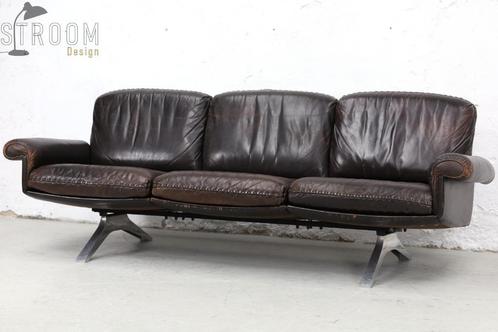 De Sede DS31 Sofa Bank Vintage Jaren 70 Design, Huis en Inrichting, Banken | Complete zithoeken, Gebruikt, Hout, Leer, Metaal