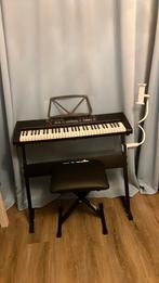 Keyboard set met krukje, standaard en tablet houder, Muziek en Instrumenten, Keyboards, Ophalen, Zo goed als nieuw, 61 toetsen