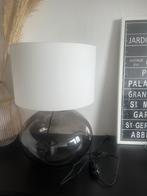 Mooie grote tafellamp met glazen voet, Huis en Inrichting, Lampen | Tafellampen, Zo goed als nieuw, Ophalen